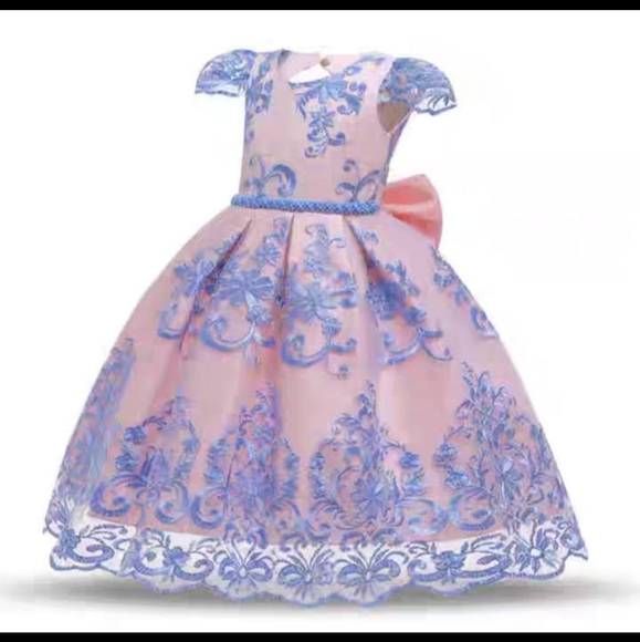 🎀SALE🎀NEW Embroidery Princess Flower Lace Bow Wedding, Birthday Party Dress - Picture 9 of 9